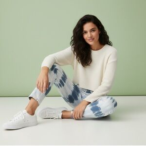 NWT - GAP Women’s Mid-Rise Legging Skimmer, Tie-Dyed (Blue/White), Size 12/31